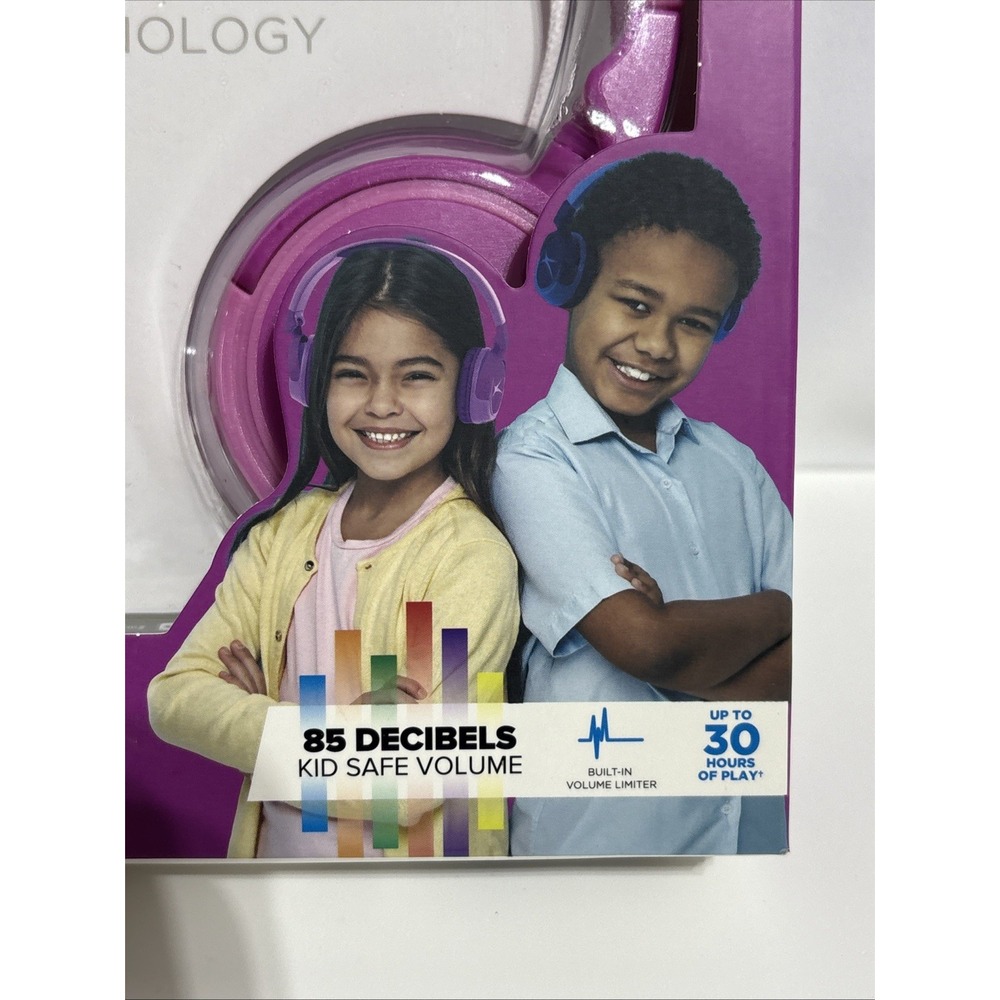 Altec Lansing Kid Safe 2-in-1 Bluetooth Wireless Headphones - Princess Pink - Picture 7 of 9